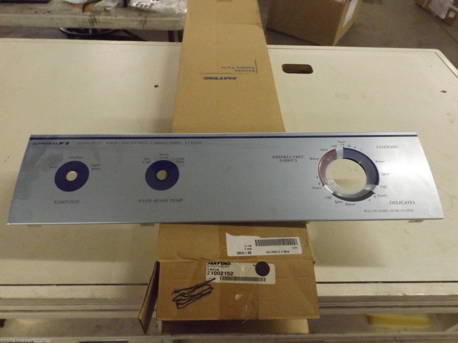 Maytag Admiral Washer 21002152 Facia NEW IN BOX Maytag Admiral Washer 21002152 Facia NEW IN BOX